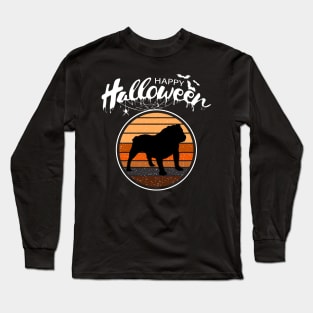 Funny Happy Halloween Beautiful Bulldog Men Women Kids Gift Long Sleeve T-Shirt